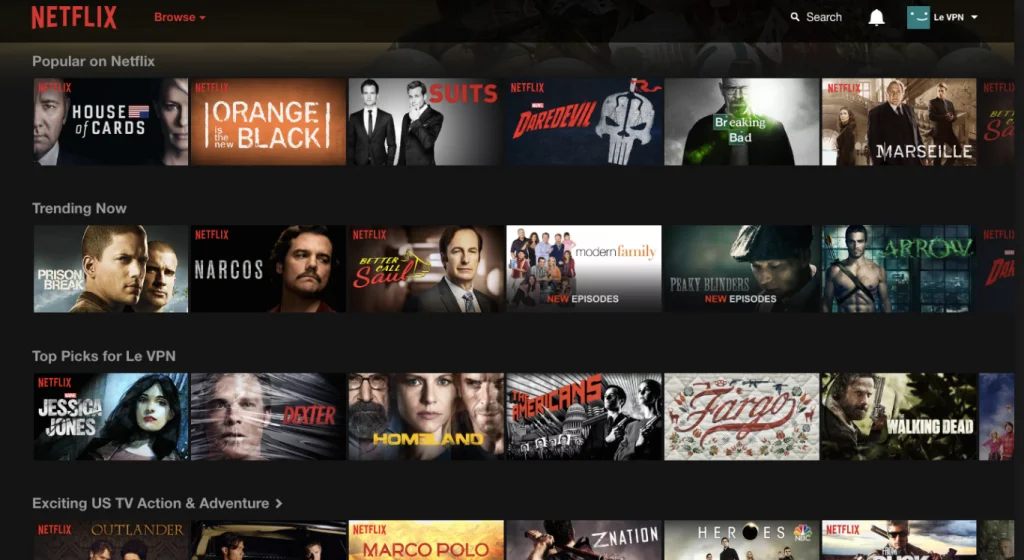 Example of hyperpersonalization from Netflix